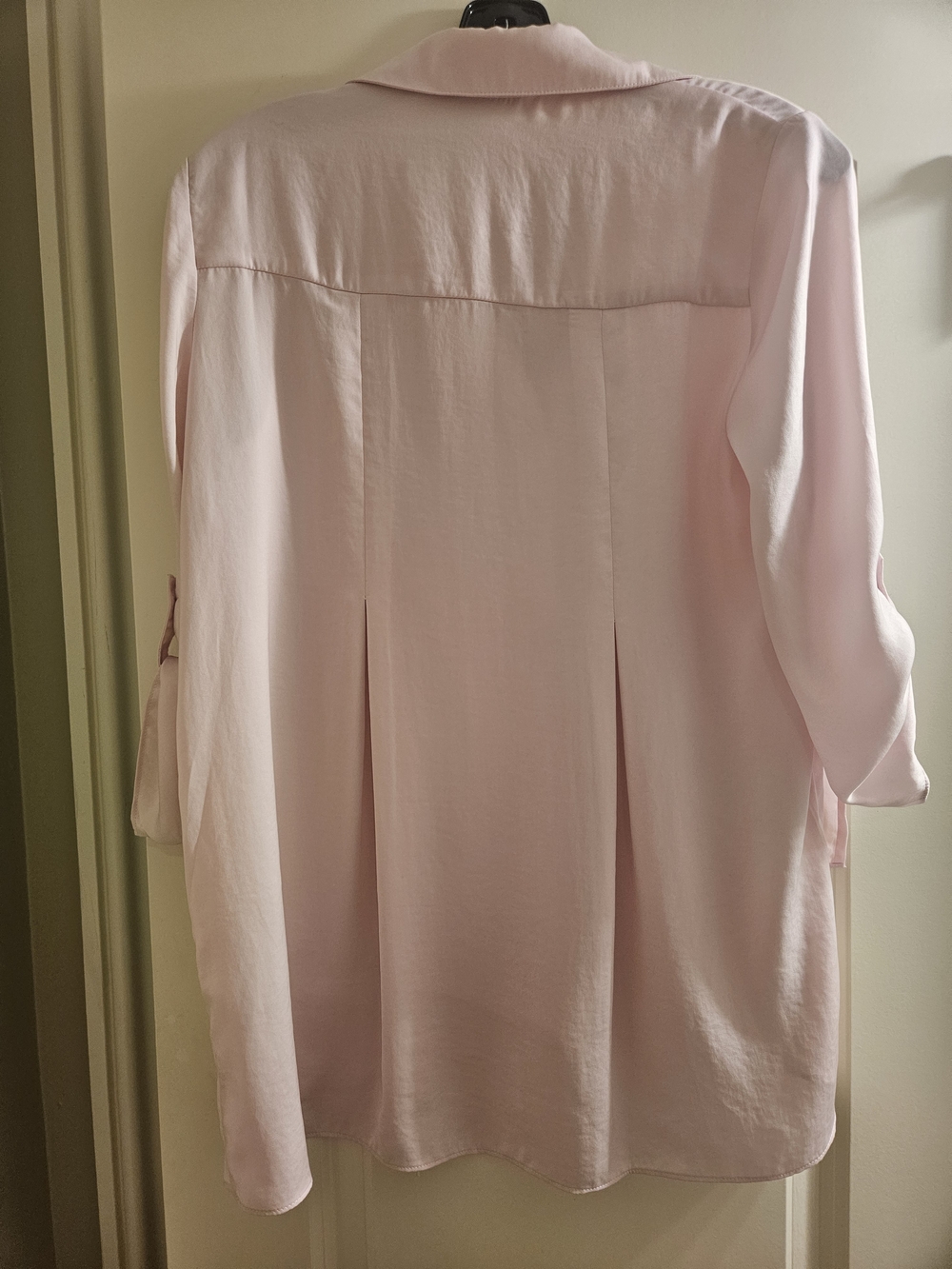 Renuar Airflow Blouse XS | Ballerina Pale Pink Hi-Low Top Lightweight 3/4 Sleeve - Picture 3 of 6